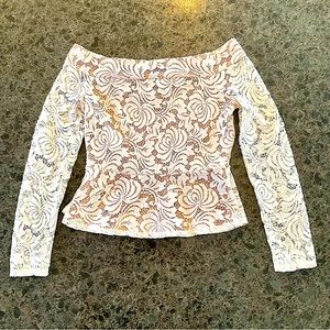BCBGMAXAZRIA Lace Top, Size Small